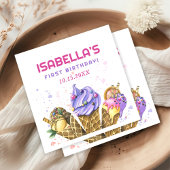 Eiscreme 1. Geburtstag Party Serviette