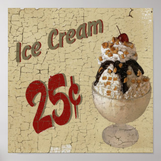 Eiscreme 25 Cent Poster