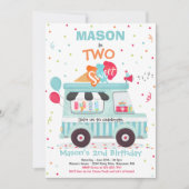 Eiscreme 2. Geburtstag 2. Geburtstag Eiscreme Truc Einladung (Vorderseite)