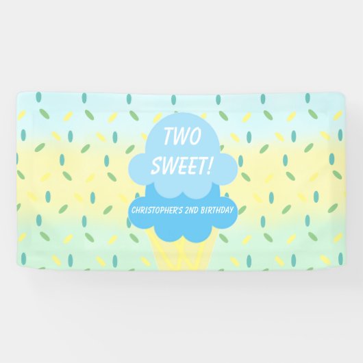 Eiscreme 2. Geburtstag Banner (Horizontal)