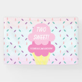 Eiscreme 2. Geburtstag Banner (Horizontal)