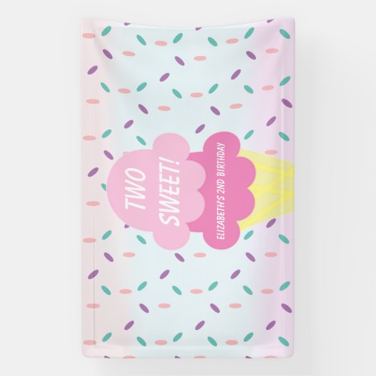 Eiscreme 2. Geburtstag Banner (Vertikal)