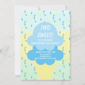 Eiscreme 2. Geburtstag Einladung (Vorderseite)