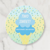 Eiscreme 2. Geburtstag Geschenkanhänger (Vorderseite)