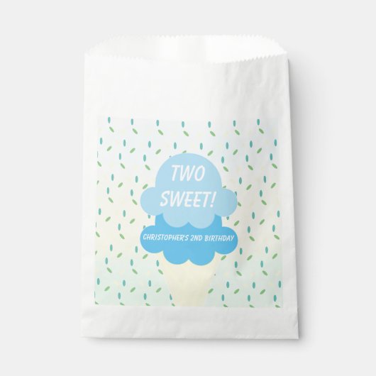 Eiscreme 2. Geburtstag Geschenktütchen (Vorderseite)