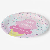 Eiscreme 2. Geburtstag Pappteller (Schrägansicht)