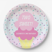 Eiscreme 2. Geburtstag Pappteller (Vorderseite)