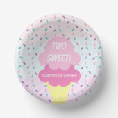 Eiscreme 2. Geburtstag Pappteller (Vorderseite)