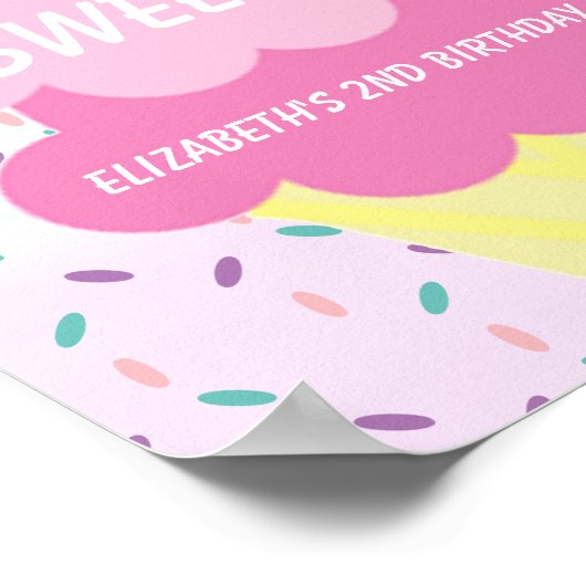 Eiscreme 2. Geburtstag Poster (Ecke)