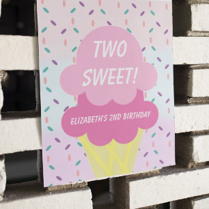 Eiscreme 2. Geburtstag Poster