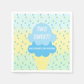 Eiscreme 2. Geburtstag Serviette (Vorderseite)