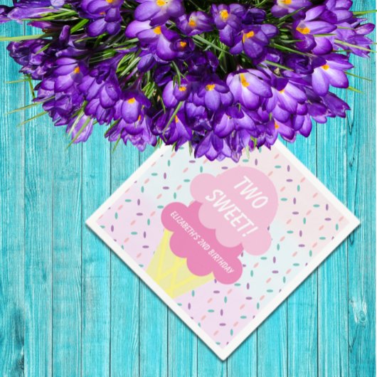 Eiscreme 2. Geburtstag Serviette