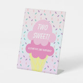 Eiscreme 2. Geburtstag Sockelschild (Vorderseite)