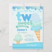 Eiscreme 2. Geburtstagsfeier Party Einladung (Vorderseite)