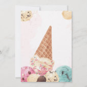 Eiscreme 4. Geburtstag Einladung Icecream Einladun (Rückseite)