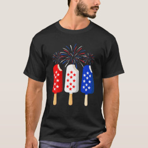 Eiscreme 4. Juli American Flag Patriotic Men T-Shirt