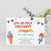 Eiscreme 4. Juli Einladung (Stehend Vorderseite)