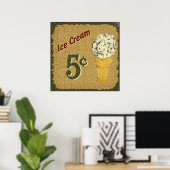 Eiscreme 5 Cent Poster (Heimbüro)