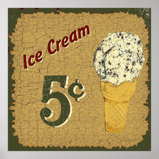 Eiscreme 5 Cent Poster (Vorne)