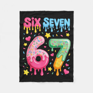 Eiscreme 67 Meme Lustig Six Seven Gen Alpha Slang Fleecedecke