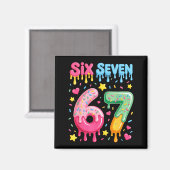 Eiscreme 67 Meme Lustig Six Seven Gen Alpha Slang Magnet (Vorderseite/Rückseite)