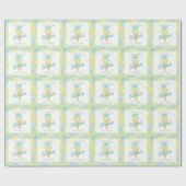 Eiscreme-Abschlussfeier Blau Grün Geschenkpapier (Flach)