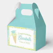 Eiscreme-Abschlussfeier Blau Grün Geschenkschachtel (Rückseite)