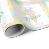 Eiscreme-Abschlussfeier Geschenkpapier (Rolleneckpunkt)