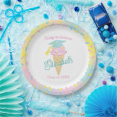 Eiscreme-Abschlussfeier Pappteller (Party)