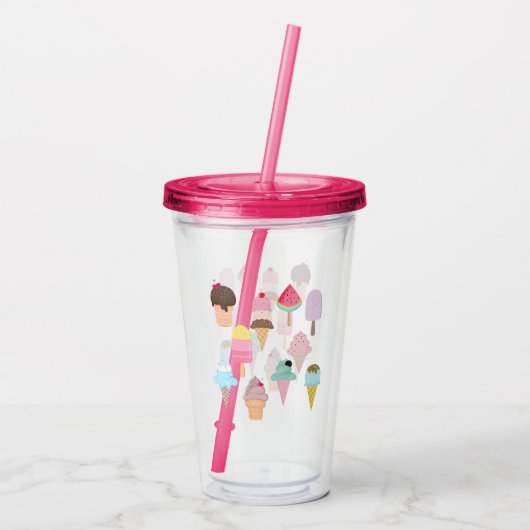 Eiscreme Acryltrinkbecher (Rückseite)