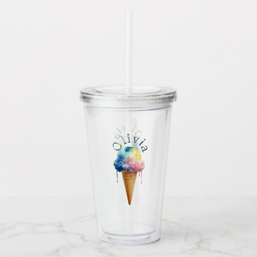 Eiscreme Acryltrinkbecher (Vorderseite)