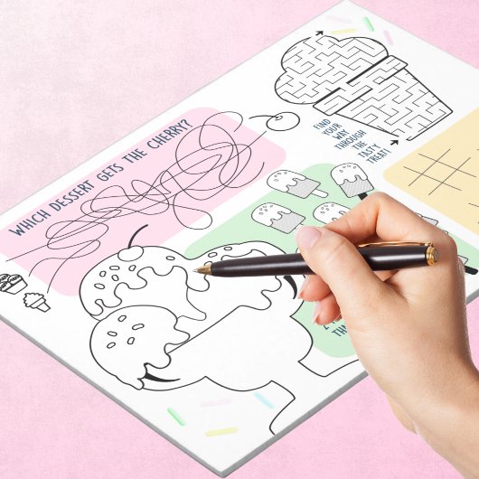 Eiscreme-Aktivitätsblätter Kleinpackungen mit 40 S Notizblock