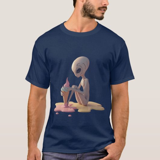 Eiscreme-Alien – Süße Dessert-Kunst T-Shirt (Vorderseite)