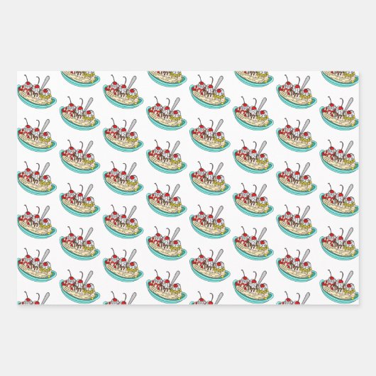 Eiscreme als Geburtstag Geschenkpapier Set (Vorderseite 2)