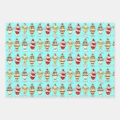 Eiscreme als Geburtstag Geschenkpapier Set (Vorderseite)