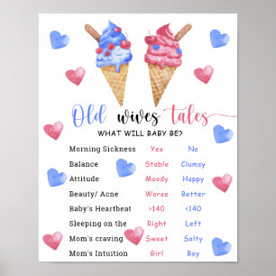 Eiscreme Alte Ehefrauen präsentieren Geschlechtero Poster