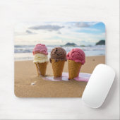 Eiscreme am Strand  Mousepad (Mit Mouse)