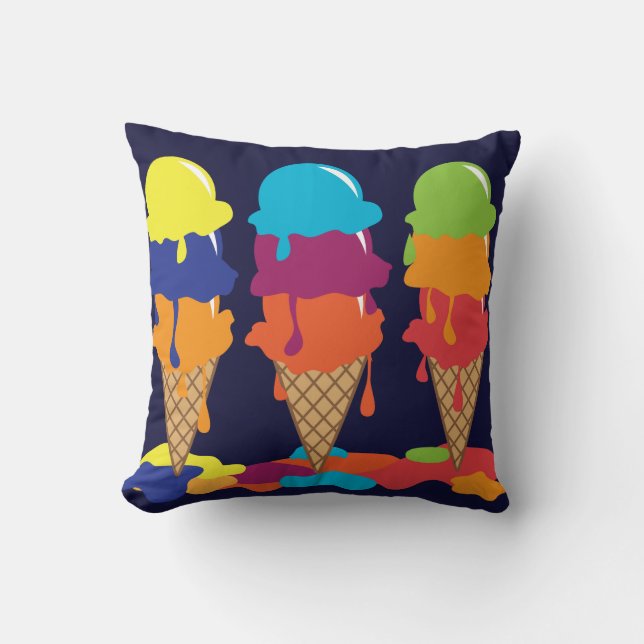 Eiscreme American Mojo Throw Kissen (Vorderseite)