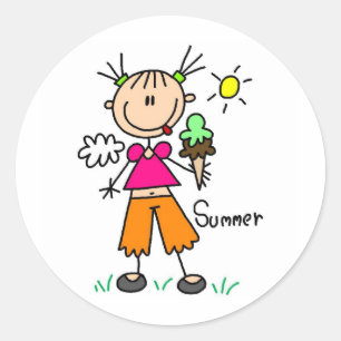 Eiscreme an einem heißen Sommertag Aufkleber