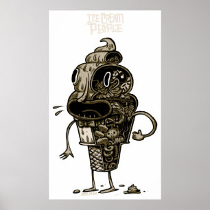 Eiscreme-Anatomie Poster