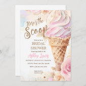 Eiscreme Aquarelleis Einladung (Vorne/Hinten)