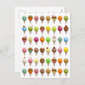 Eiscreme-Aromen Feiertagspostkarte (Vorne/Hinten)