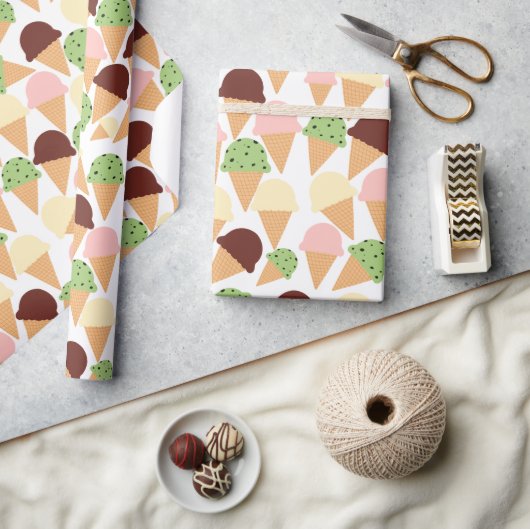 Eiscreme-Aromen Geschenkpapier (Kunsthandwerk)