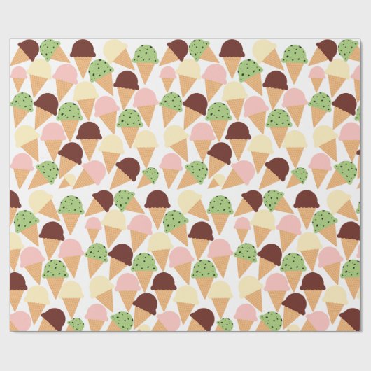 Eiscreme-Aromen Geschenkpapier (Flach)