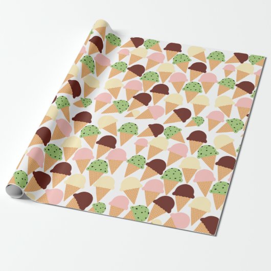 Eiscreme-Aromen Geschenkpapier (Ungerollt)