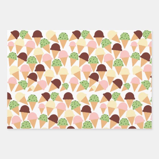 Eiscreme-Aromen Geschenkpapier Set (Vorderseite 2)