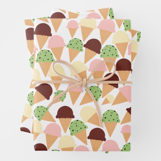 Eiscreme-Aromen Geschenkpapier Set (Beispiel)