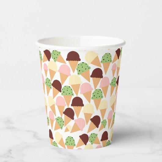 Eiscreme-Aromen Pappbecher (Links)