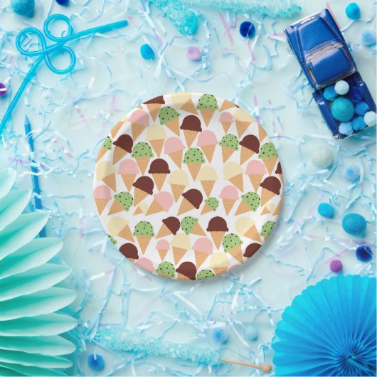 Eiscreme-Aromen Pappteller (Party)