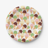 Eiscreme-Aromen Pappteller (Vorderseite)